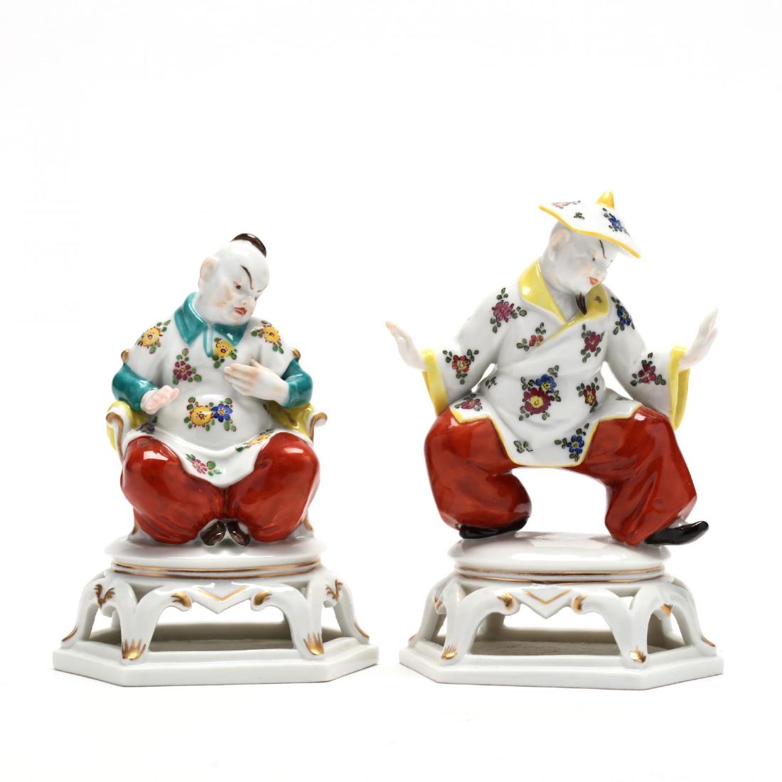 A Pair of Porcelain "Chinamen" Figures, Mark of Carl (1 of 3)