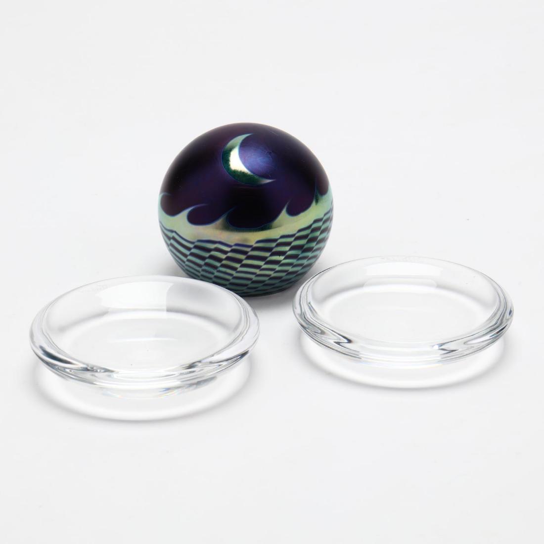 Correia Art Glass Paperweight and Pair of Steuben (1 of 5)