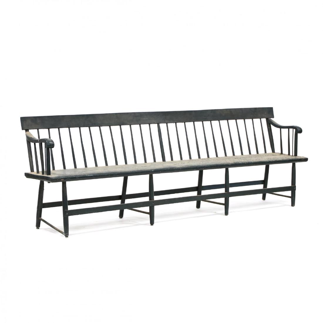 Antique Painted Deacon's Bench (1 of 3)