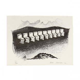 Robert Arneson (American, 1930-1992), Untitled (Toilet: lithograph, 1966, pencil signed, dated, and numbered 2/20 lower margin, unframed. Sheet Size 9 x 12 in. Private Collection, Alexandria, VA Additional high-resolution photos are available at LelandLitt