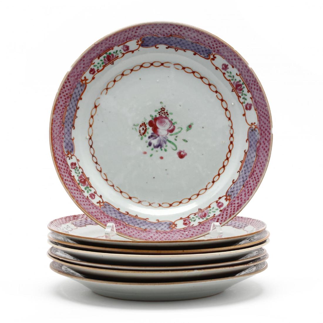 A Set of Seven Chinese Export Porcelain Plates (1 of 6)