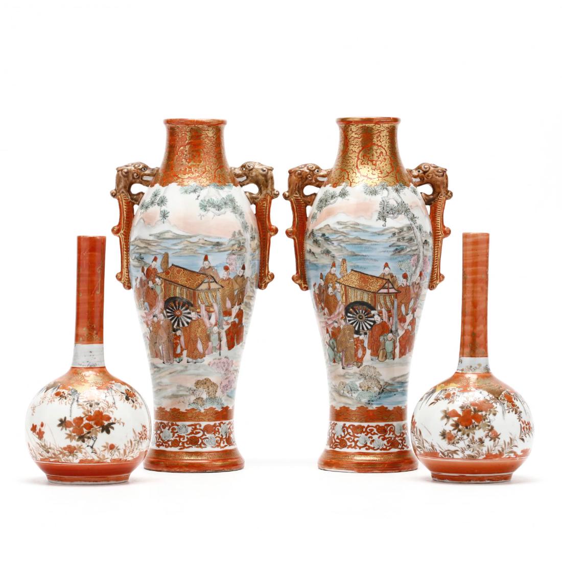Two Pairs of Japanese Porcelain Kutani Vases (1 of 7)
