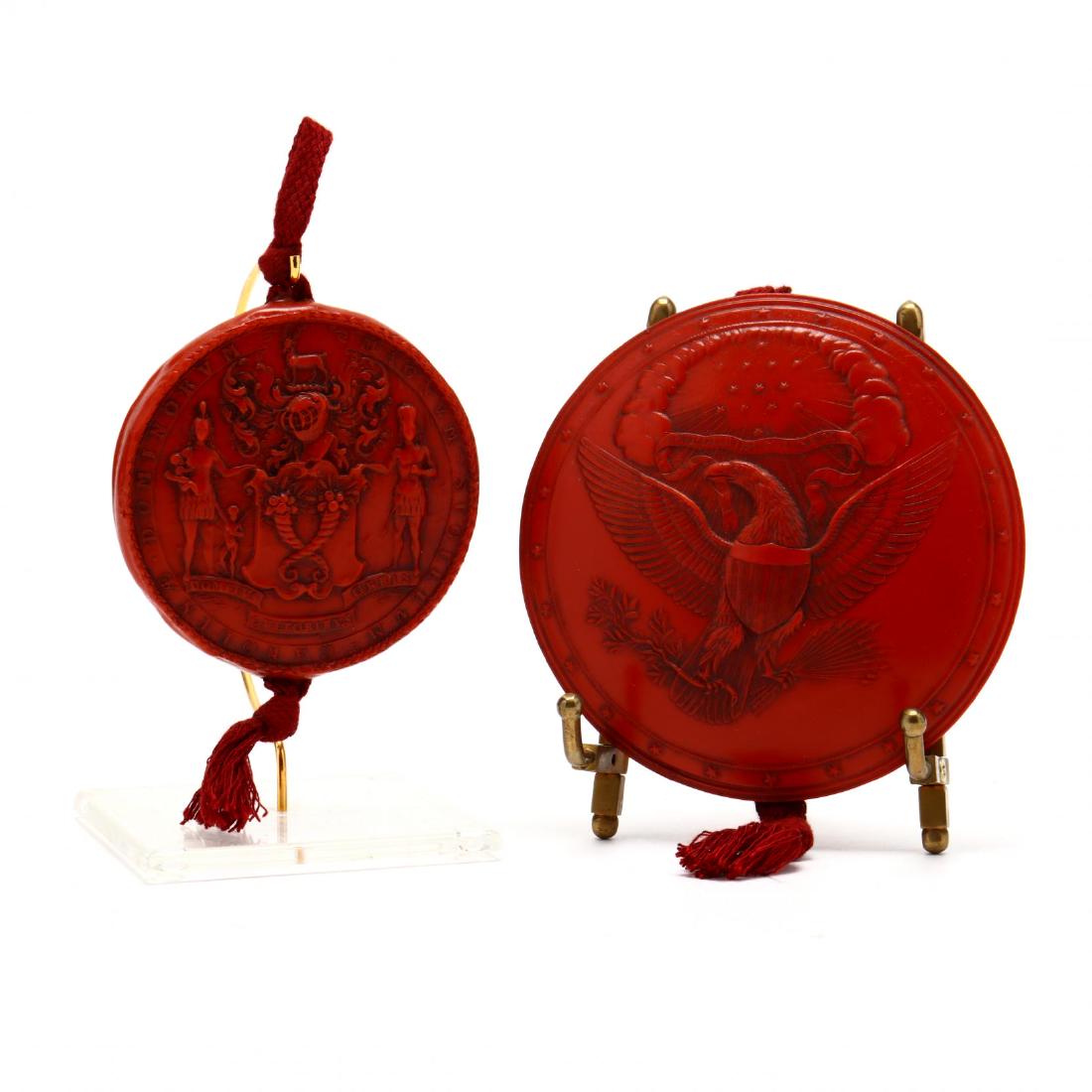 Two Reproductions of Historical Red Wax American (1 of 6)