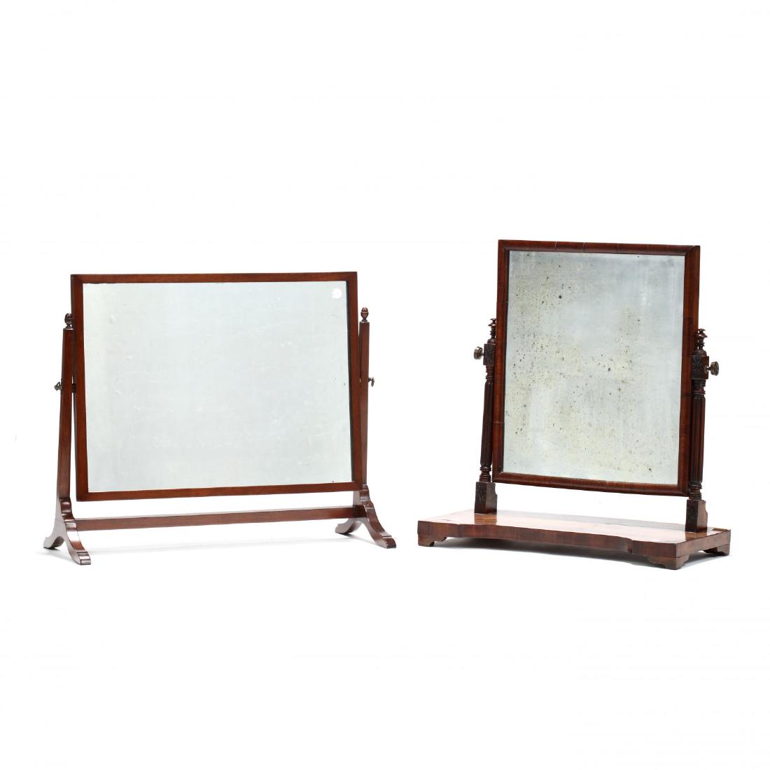 Two English Antique Gentleman's Dressing Mirrors (1 of 6)