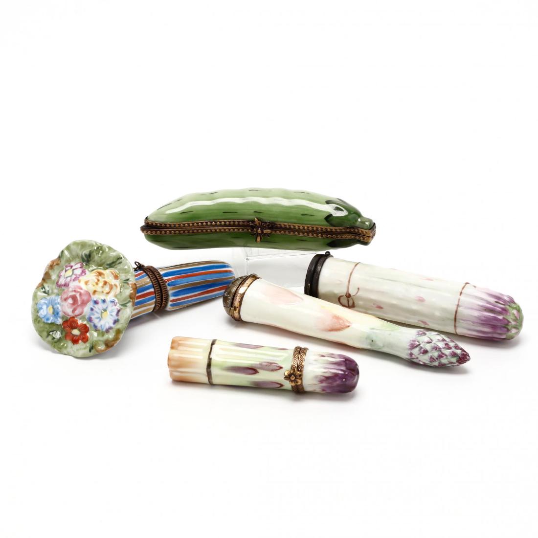 Five Metal Mounted Porcelain Cases (1 of 7)