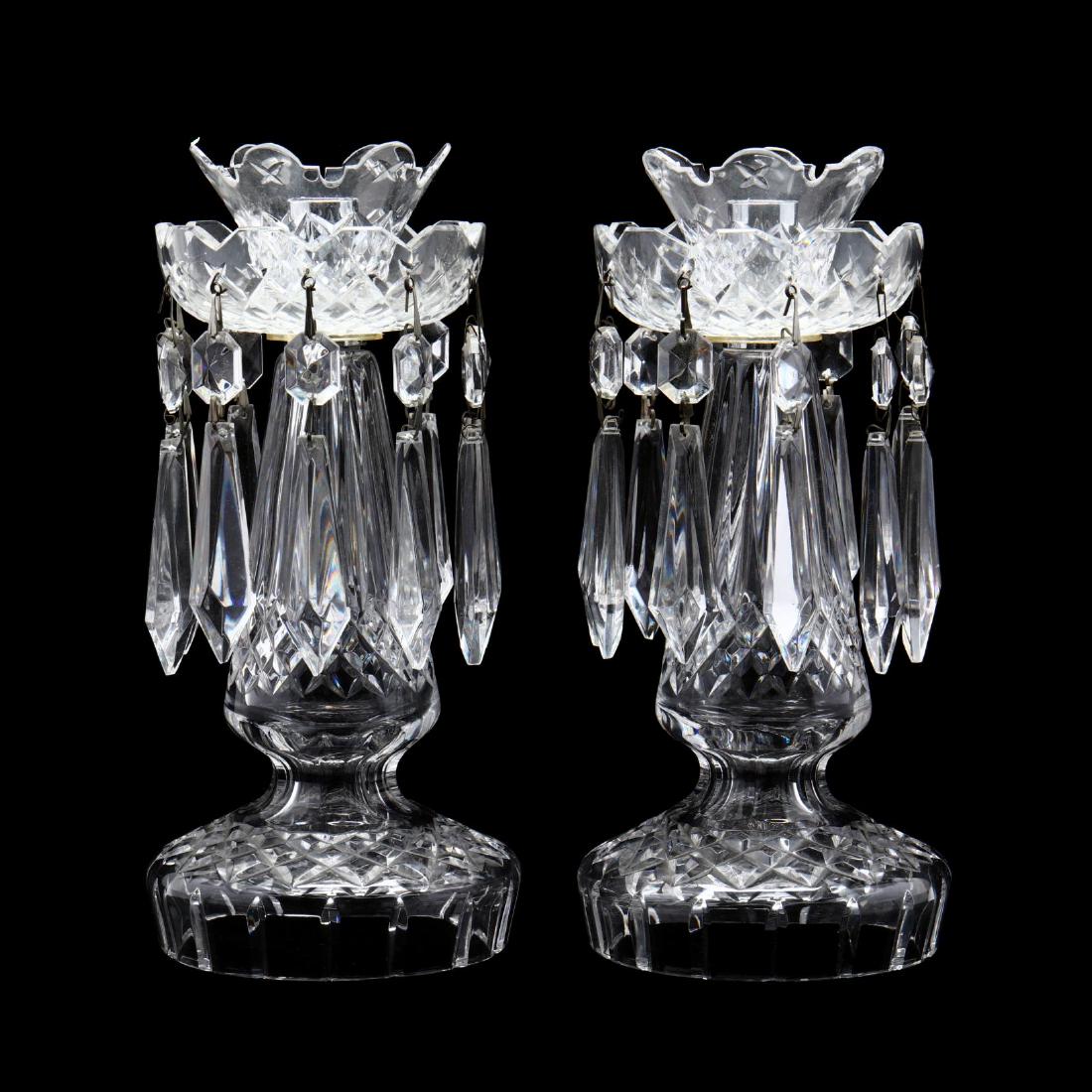 Pair of Waterford Crystal Drop Prism Candlesticks
