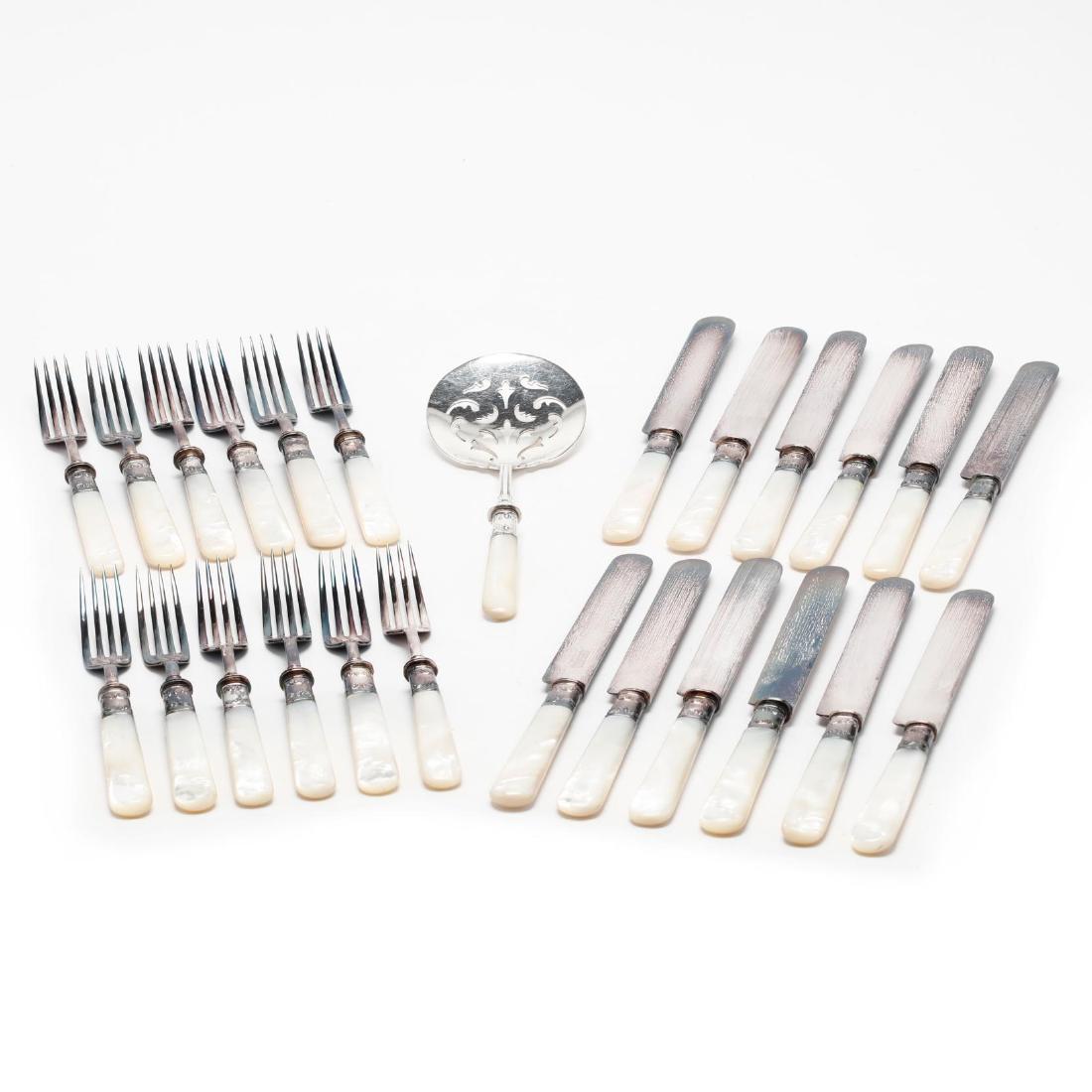 A Set of Mother-of-Pearl Handled Flatware (1 of 7)