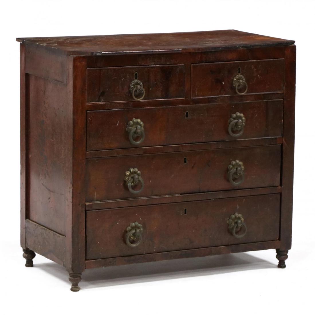 American Late Classical Mahogany Child's Chest of (1 of 5)