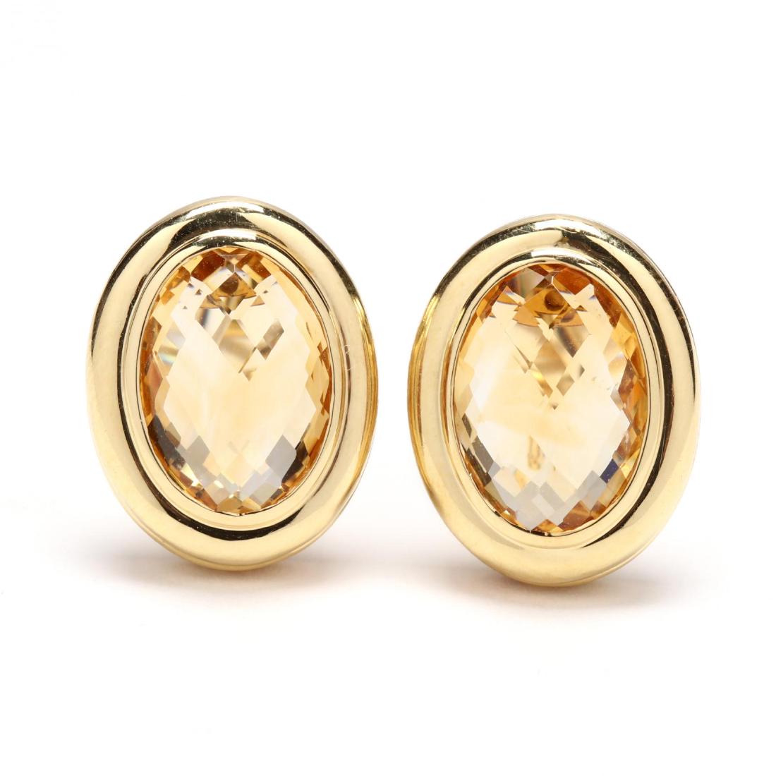 18KT Gold and Citrine Earrings, David Yurman (1 of 3)