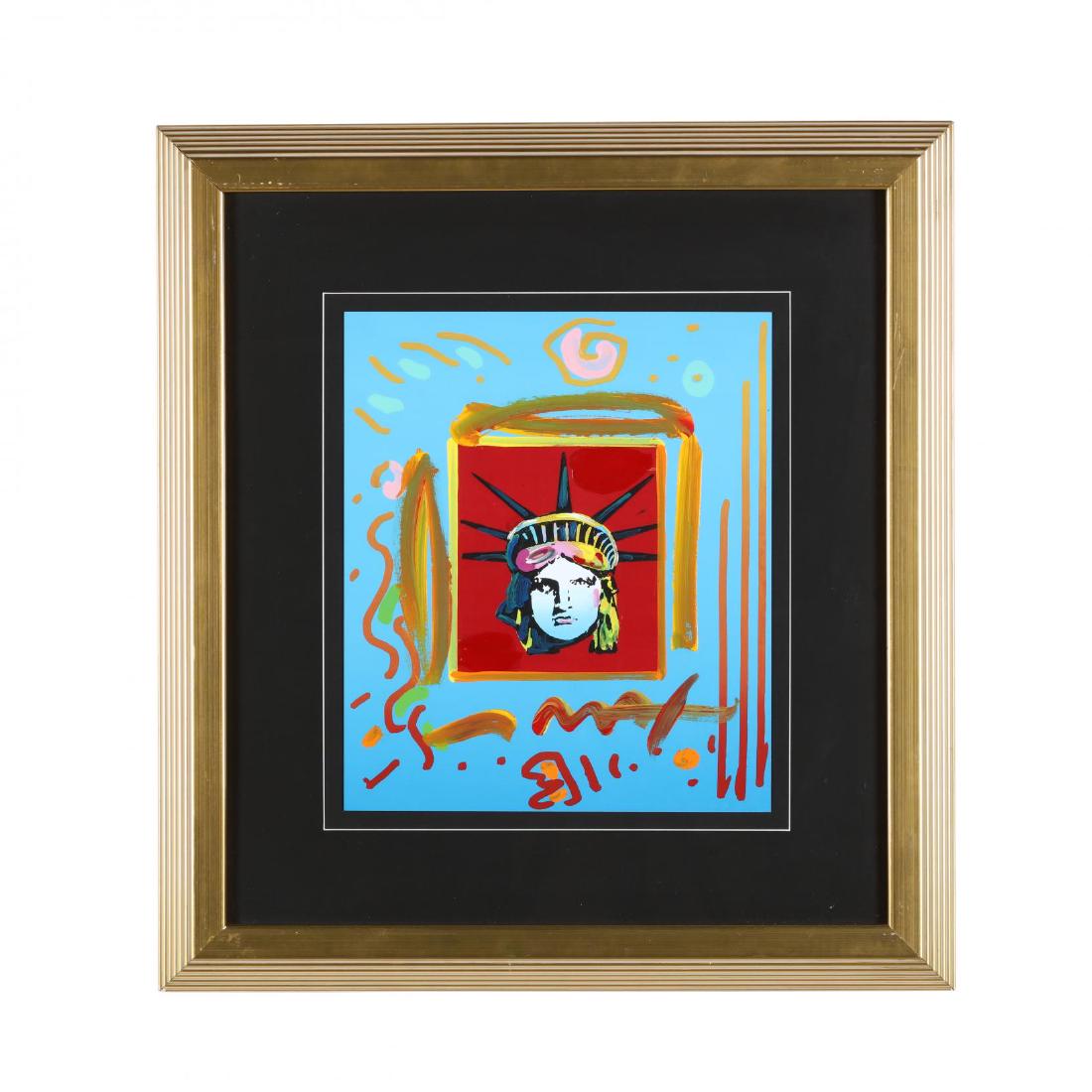 Peter Max (American/German, born 1937),  Liberty Head (1 of 3)