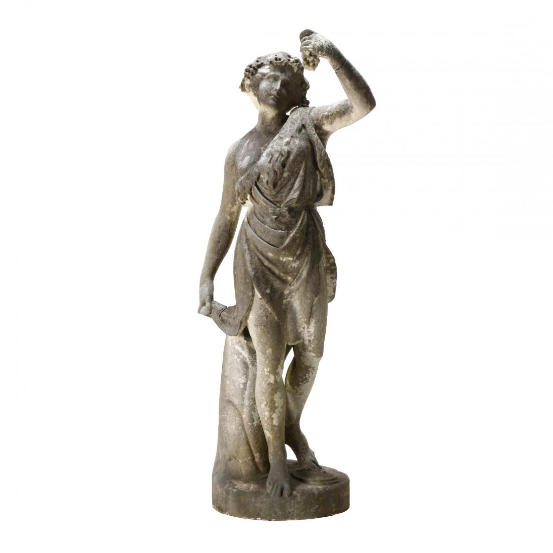 A Carved Marble Sculpture of a Bacchante (1 of 6)