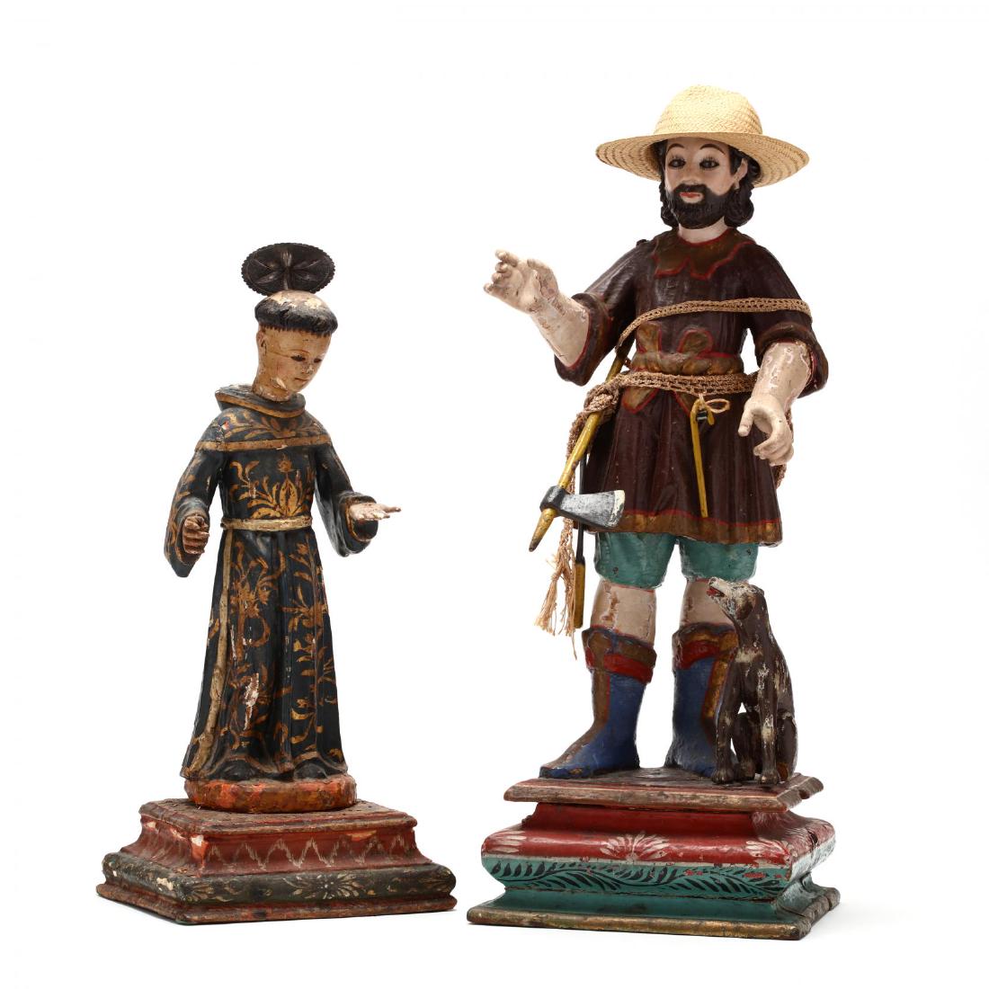 Two Antique Polychrome Santos Figures (1 of 5)