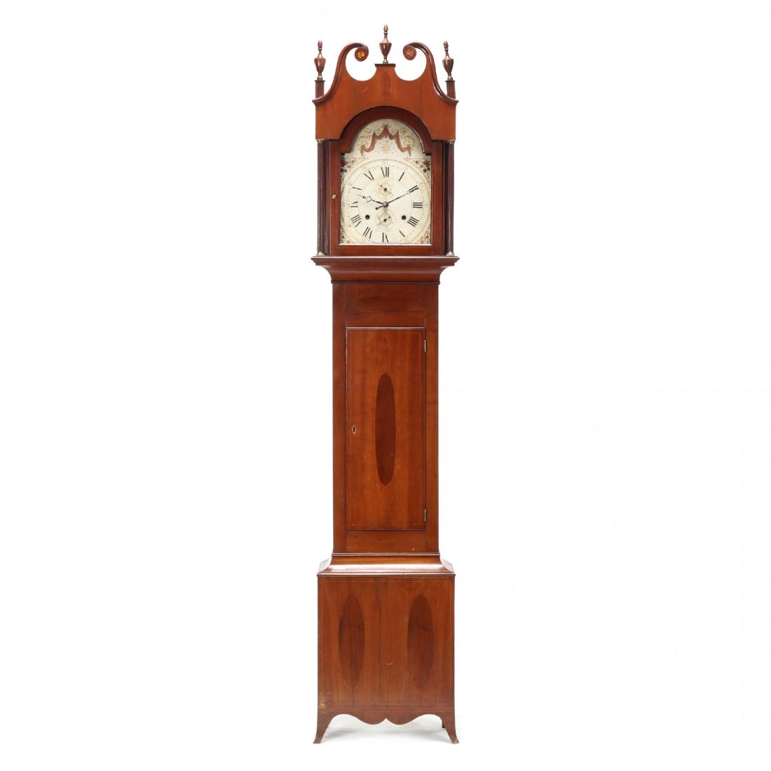 Federal Inlaid Cherry Tall Case Clock (1 of 8)