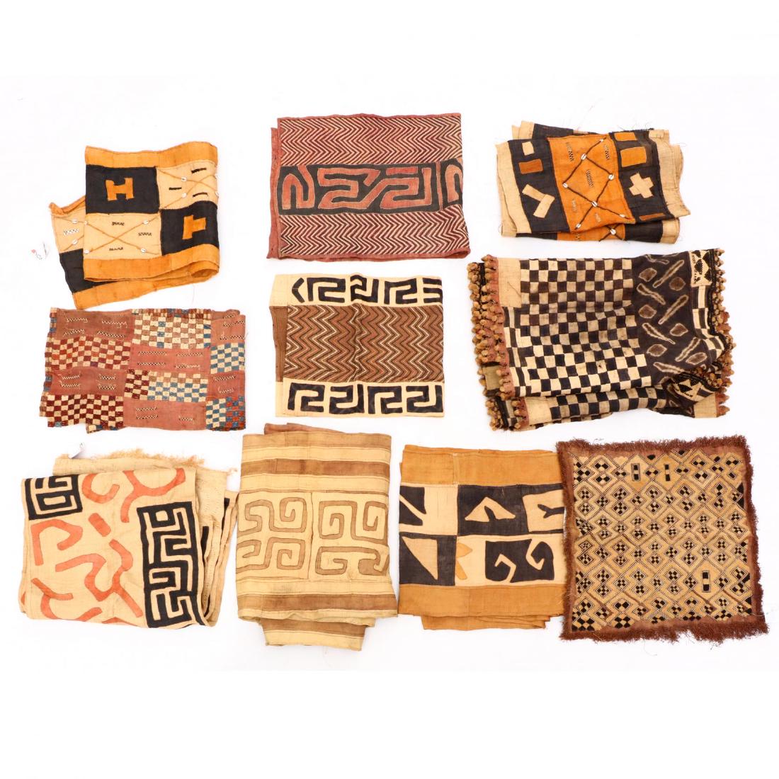 Box of Ten Kuba Textiles (1 of 3)