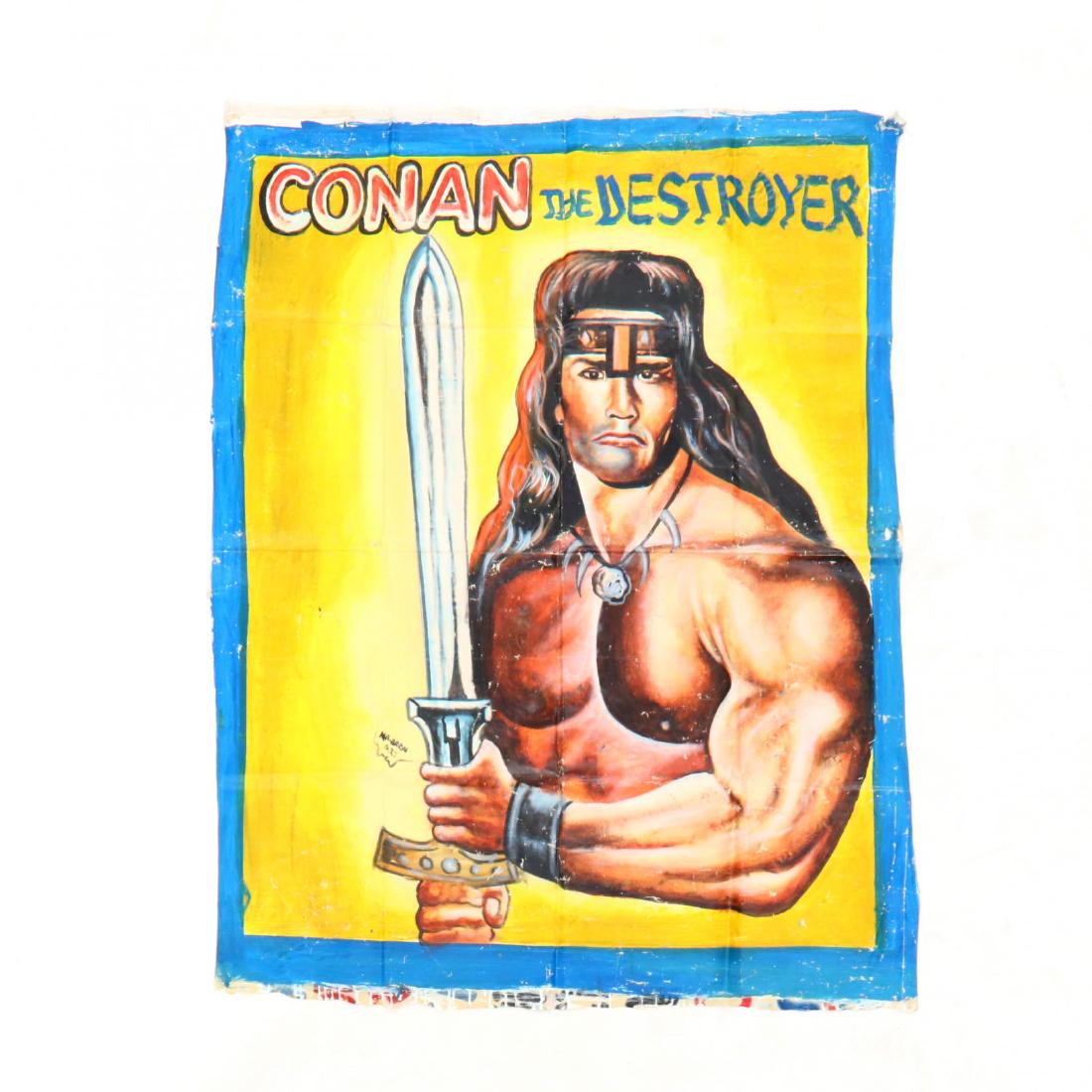 Vintage Ghana Movie Poster,  Conan the Destroyer (1 of 2)