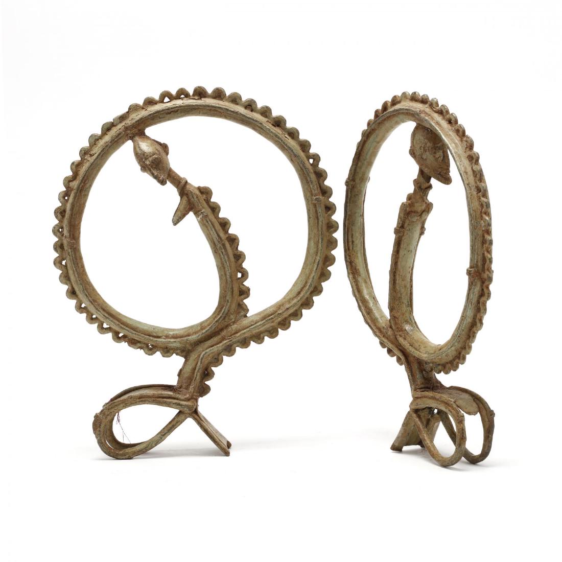 Two Dogon Bronze Circle of Life Sculptures (1 of 5)