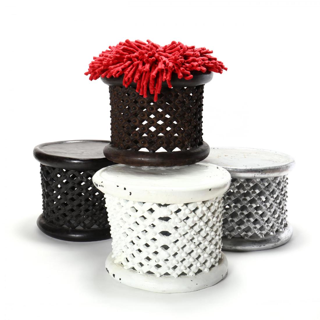 Four Bamileke King Stools (1 of 7)