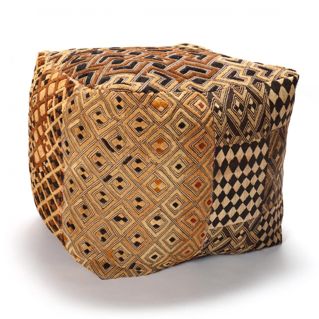 Bakuba Upholstered Ottoman (1 of 6)