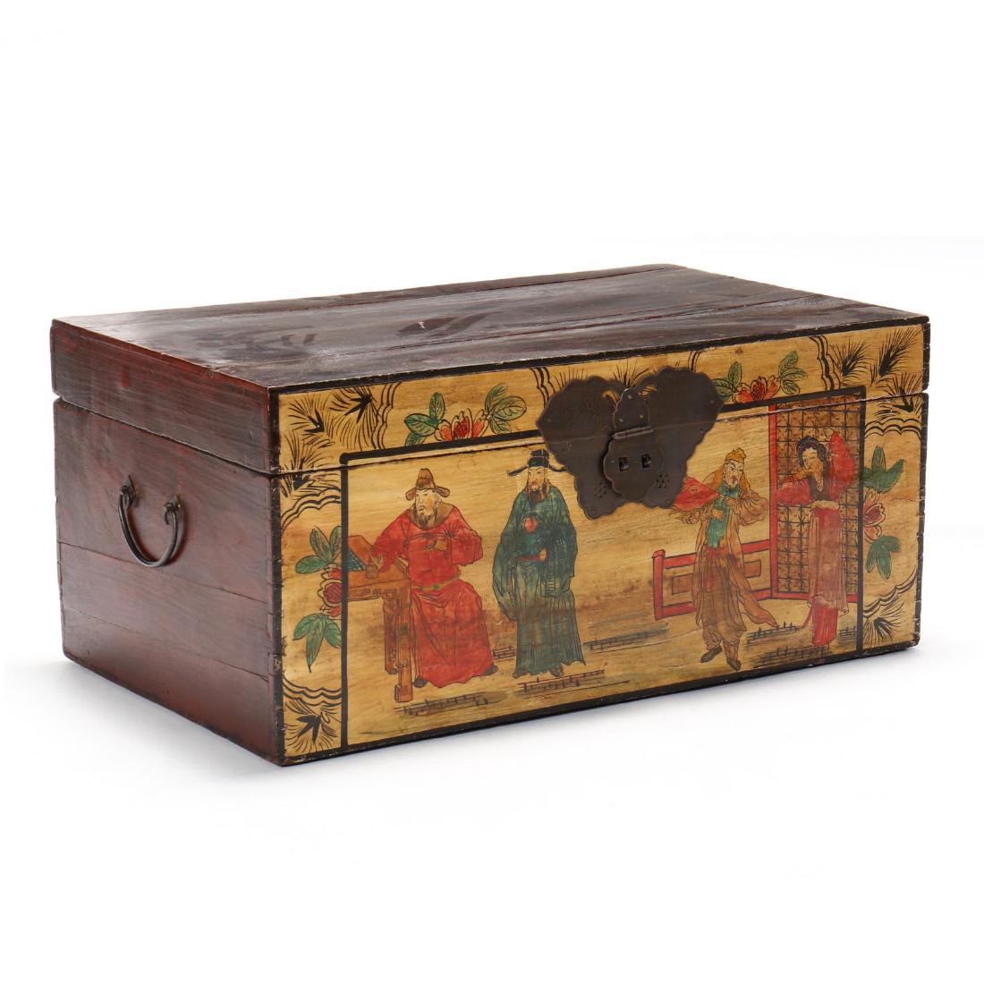 Chinese Paint Decorated Trunk (1 of 3)