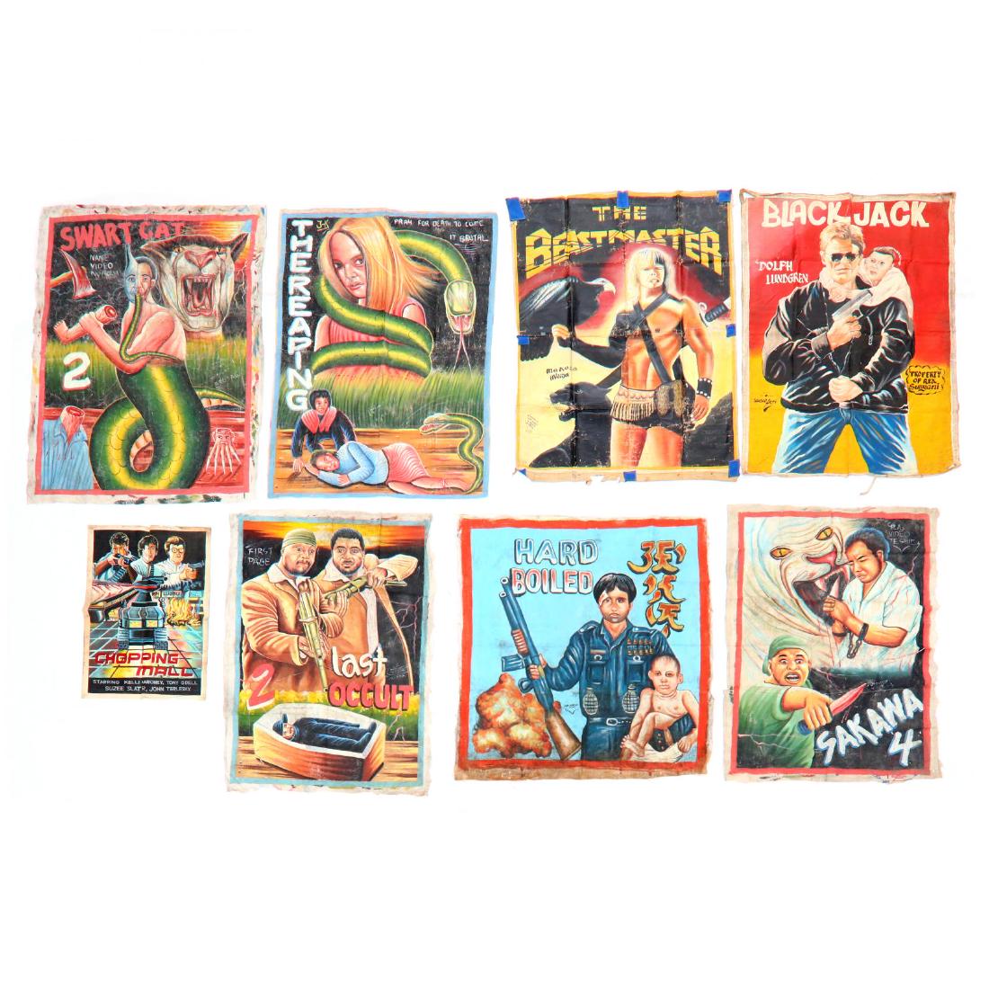 Eight Vintage Ghana Movie Posters (1 of 4)