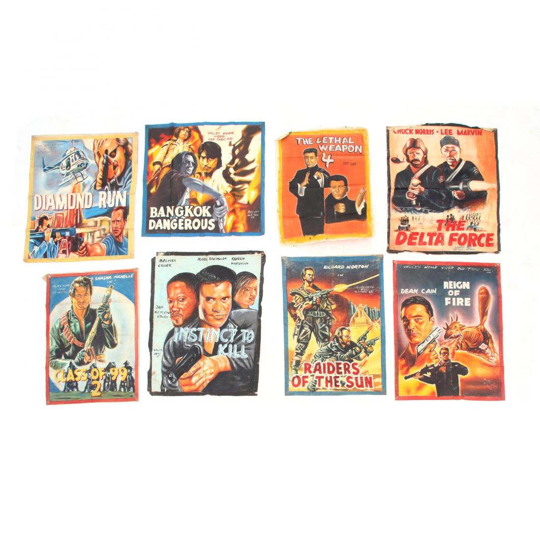 Eight Vintage Ghana Movie Posters (1 of 3)