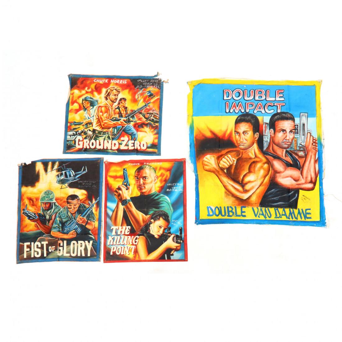 Four Vintage Ghana Action Movie Posters (1 of 2)