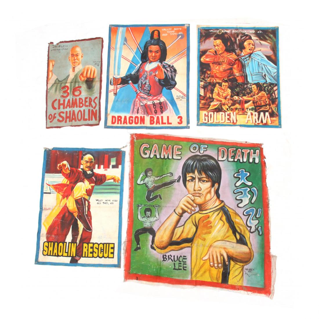 Five Vintage Ghana Martial Arts Movie Posters (1 of 3)