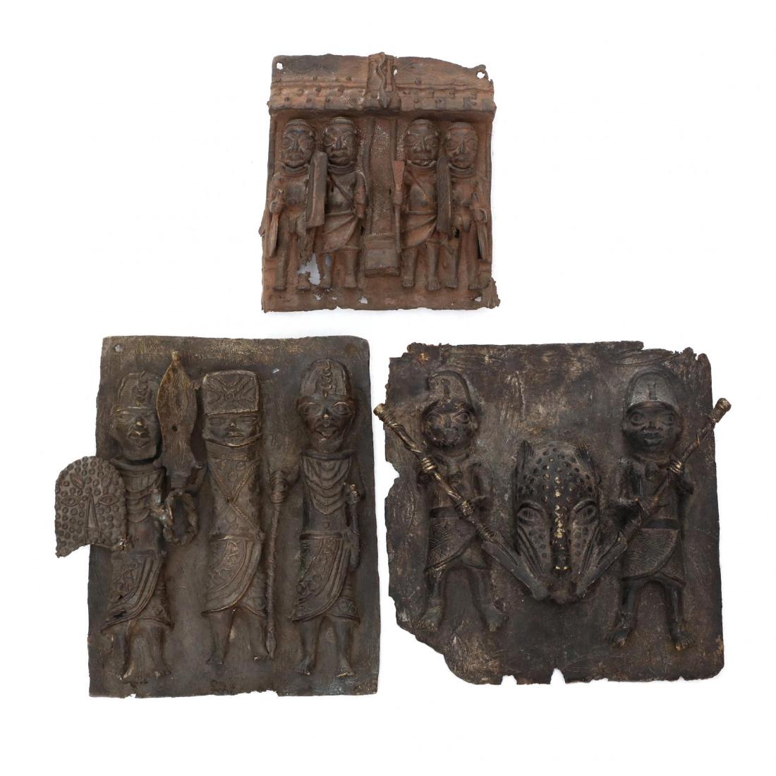Three Benin Bronze Plaques (1 of 3)