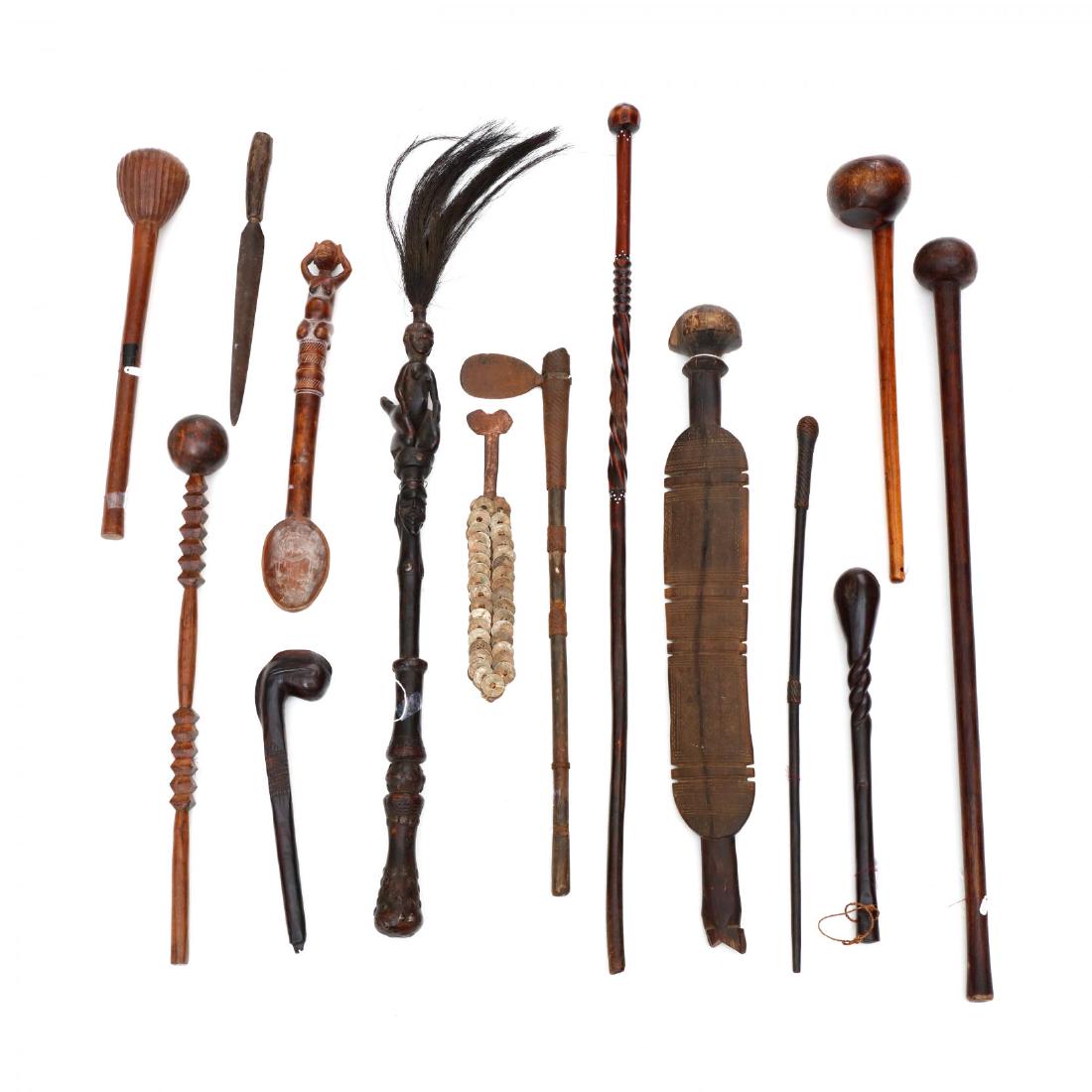 Group of Fourteen African Weaponry Items and Tools (1 of 3)