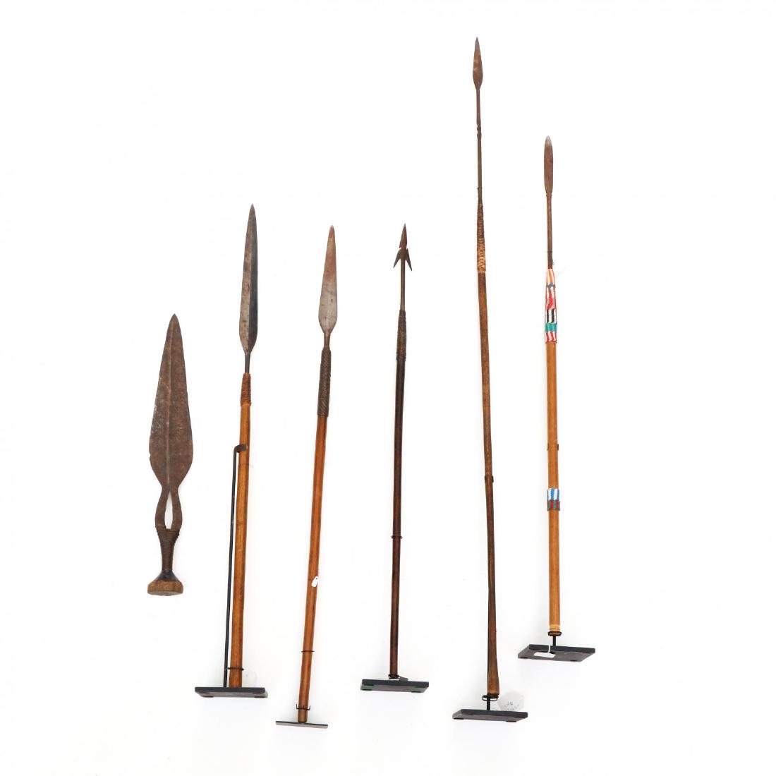 Group of Six African Spears / Tools (1 of 3)
