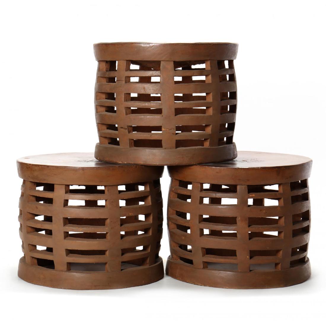 Three African  Spider  Stools (1 of 4)