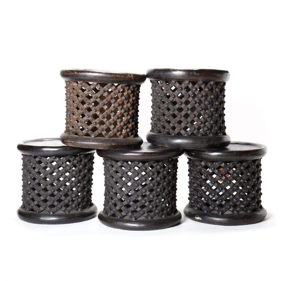 Five Bamileke King Stools (1 of 7)