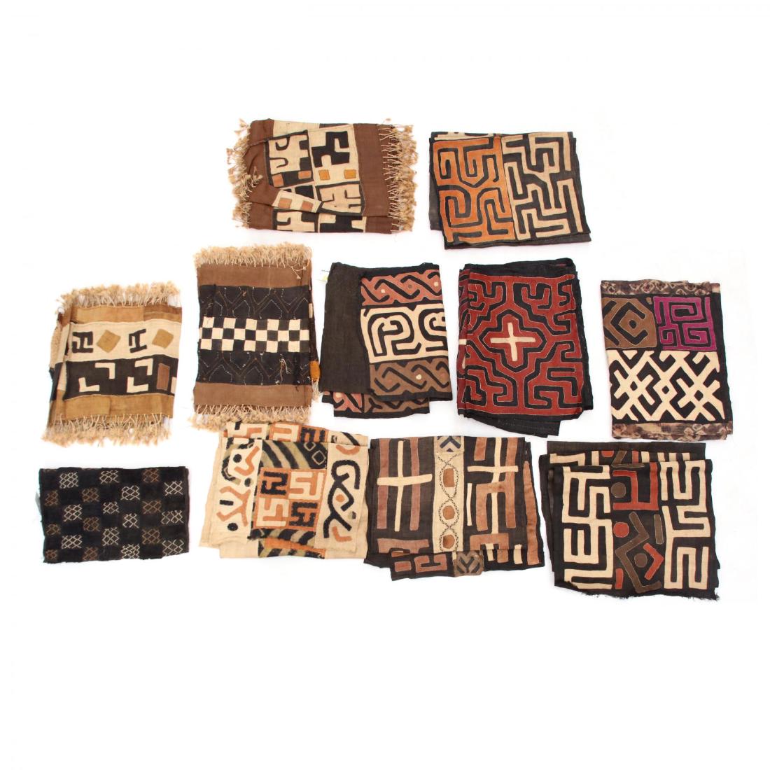 Box of Twelve Kuba Textiles (1 of 3)