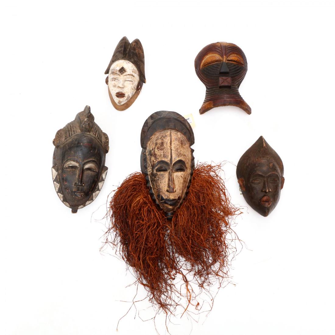 Five African Tribal Masks (1 of 8)