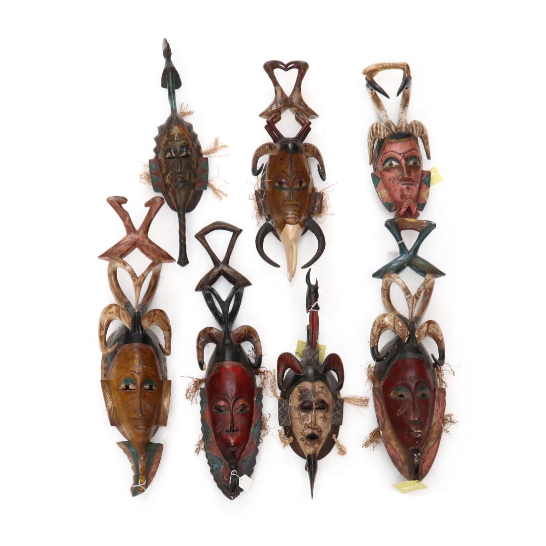 A Group of Seven Guro Masks (1 of 8)