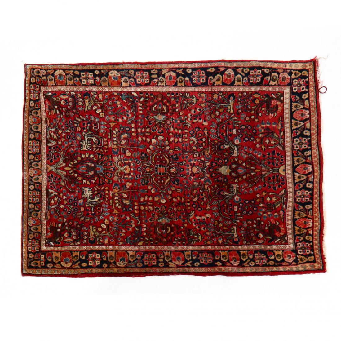 Semi-Antique Sarouk Area Rug (3 ft. 4 in. x 4 ft. 9 in) (1 of 4)