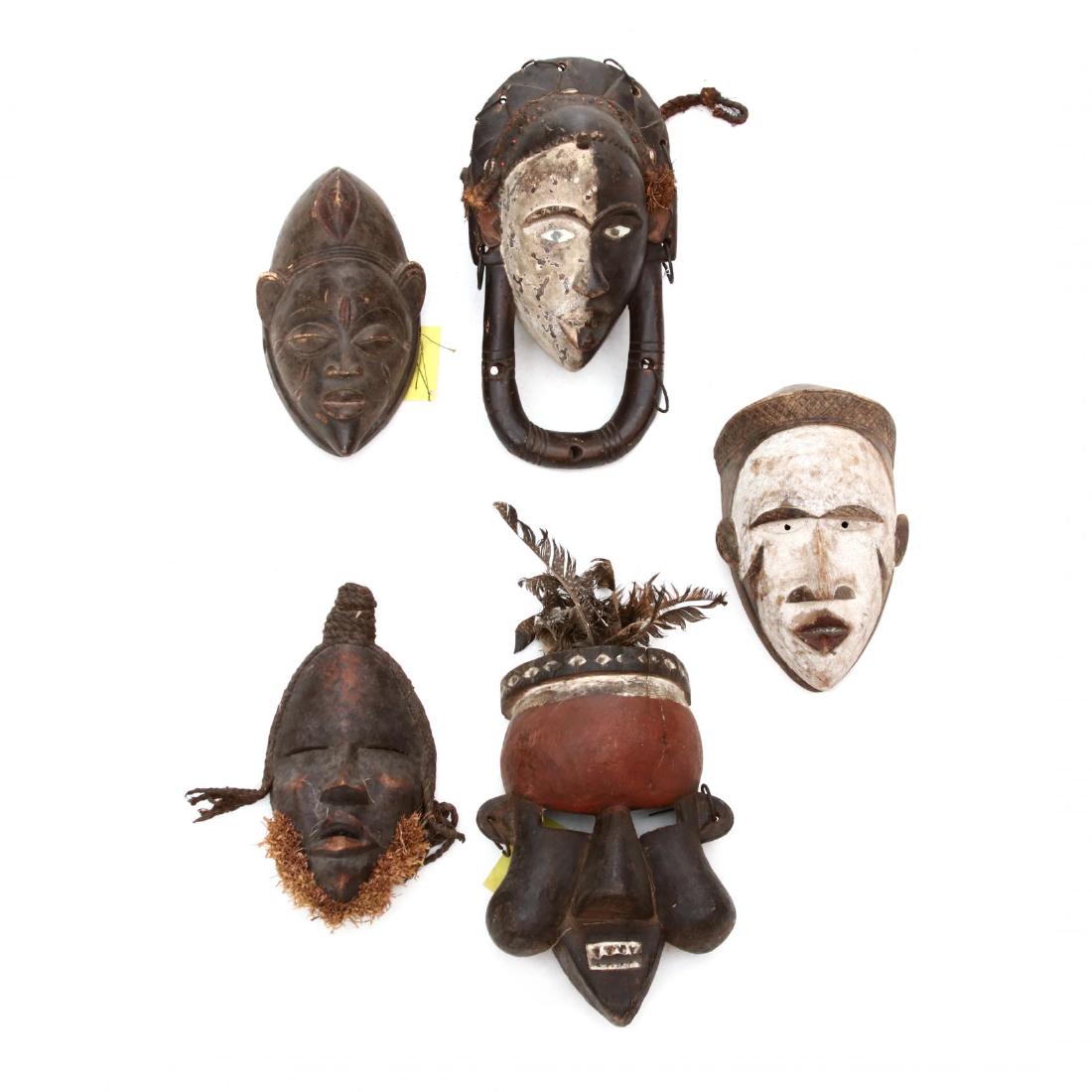 Five African Tribal Masks (1 of 5)