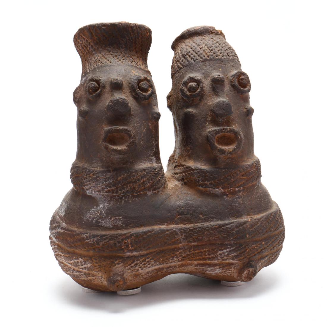 African Pottery Double Chamber Vessel (1 of 5)