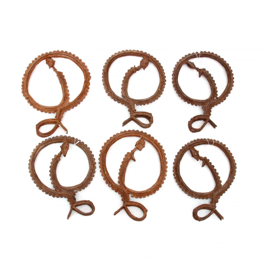 Six Dogon Bronze Circle of Life Sculptures (1 of 2)