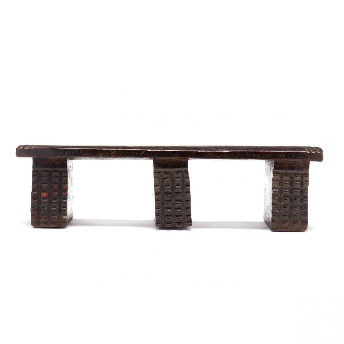 Large Carved Zulu Headrest (1 of 7)