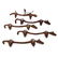 Five Dogon Bronze Horse Headrests
