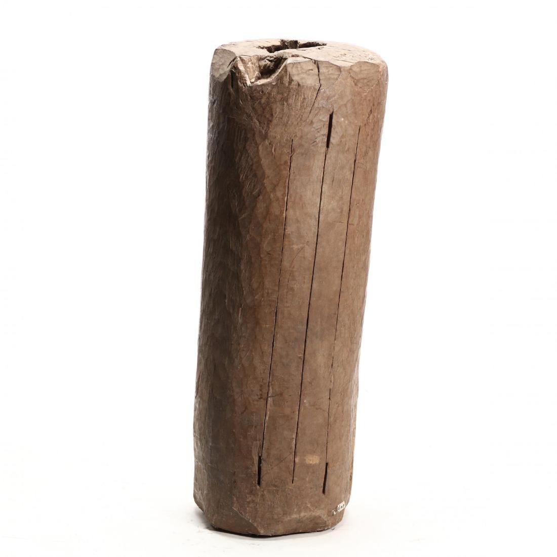 Hand-Hewn Log Used as a Drum (1 of 3)