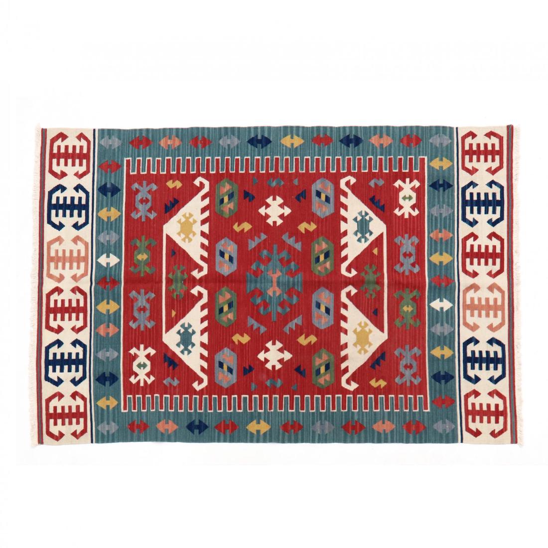 Contemporary Bergama Kilim Area Rug (4 ft. x 6 ft. ) (1 of 4)