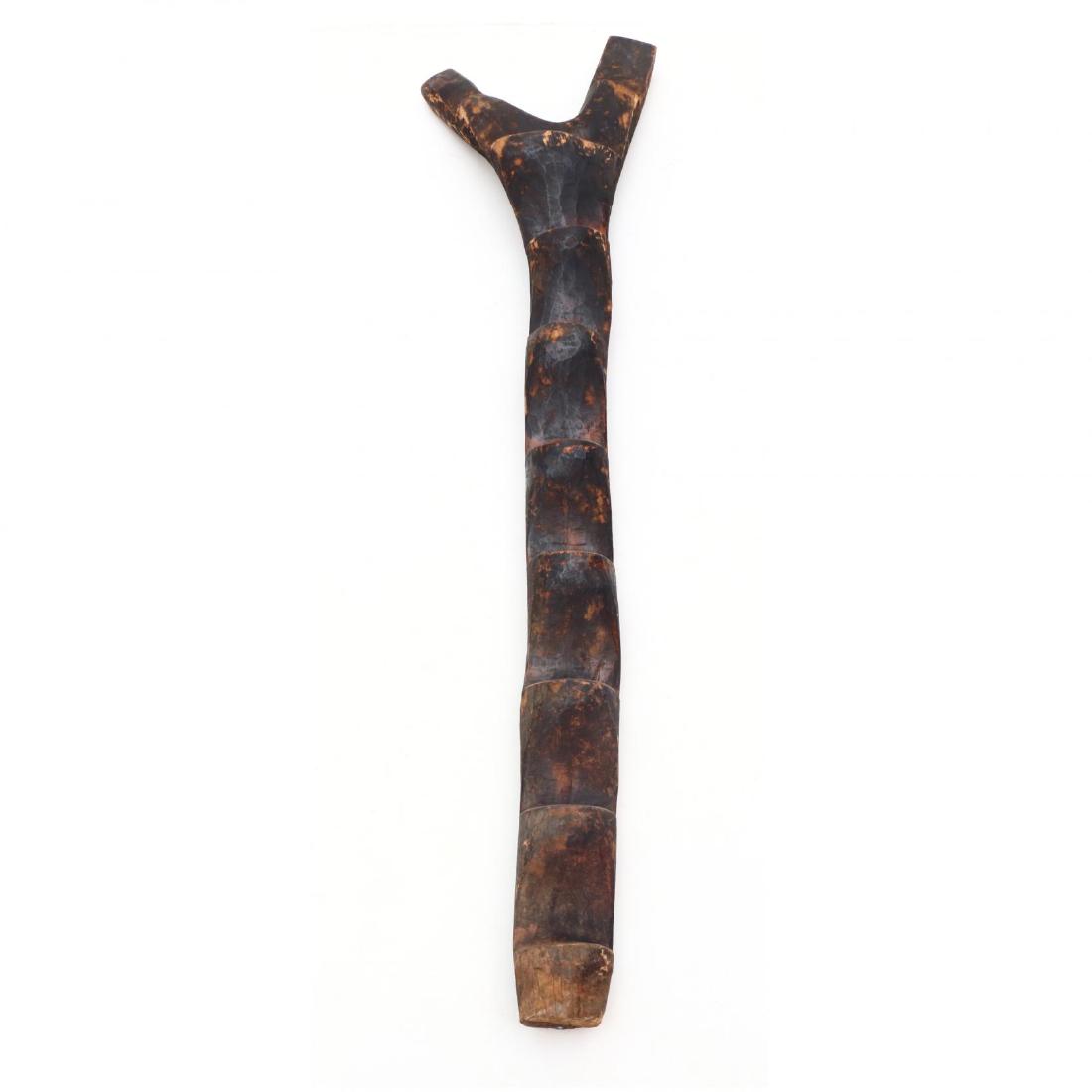 Lobi Ladder, Burkina-Faso: carved wood. This lot to be sold on day 2, Thursday, October 4 (Lots 949-2020) Approximately 90 x 16 in. From the Complete and Important Collection of NOA Living, Raleigh, North Carolina Additional hi