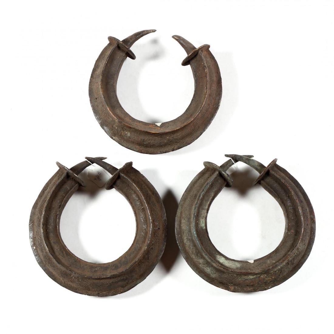 Three Yoruba Metal Alloy Currency Collars (1 of 3)
