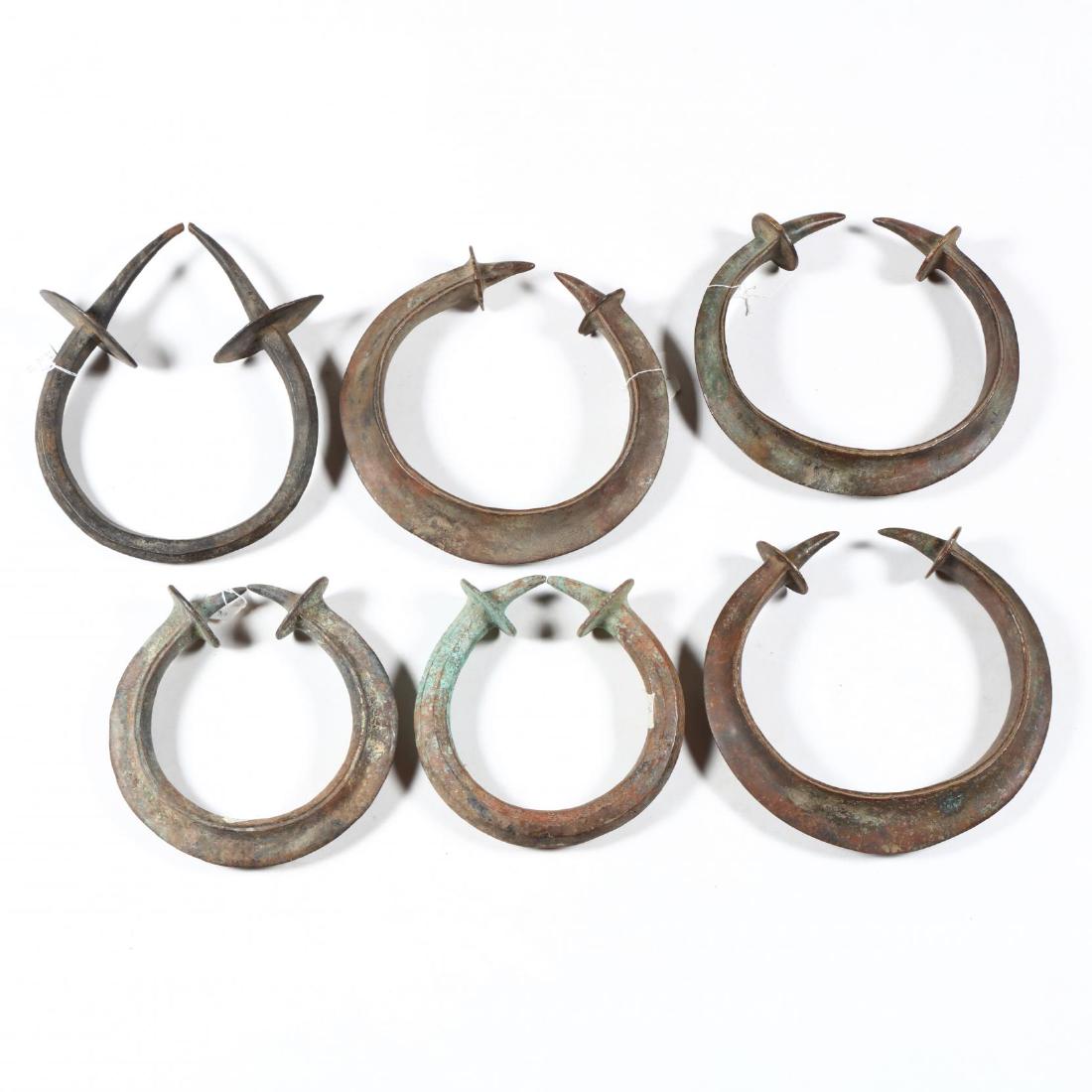 Six Yoruba Manilla Copper Currency Collars (1 of 2)