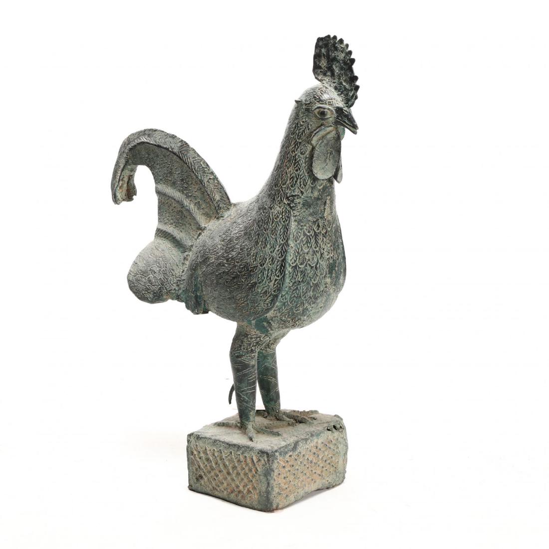 African Benin Bronze Cockerel (1 of 4)