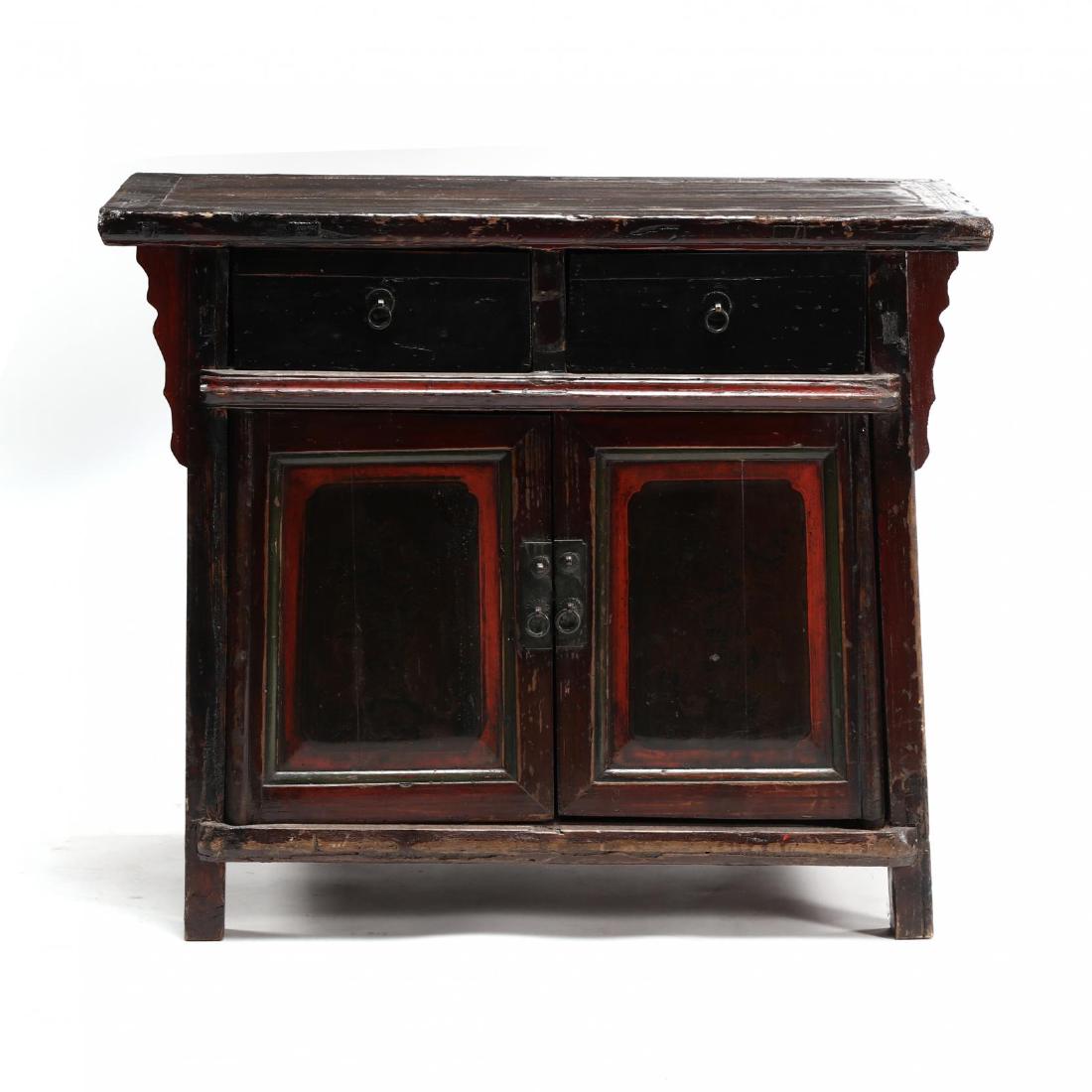 Mongolian Painted Altar Cabinet (1 of 4)