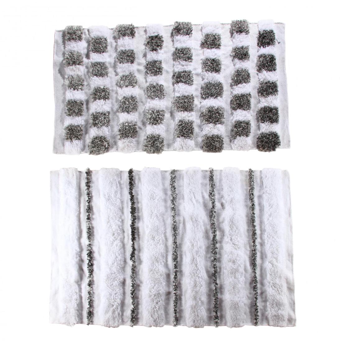 Two Modernist White Area Rugs (5 ft. 4 in. x 7 ft. 10 (1 of 3)