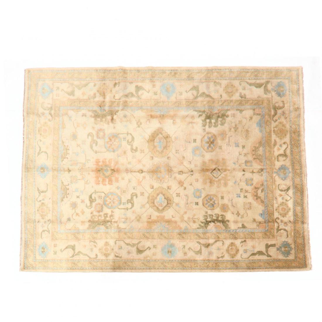 Indo Oushak Room Size Carpet (13 ft. 8 in. x 10 ft. 1 (1 of 4)